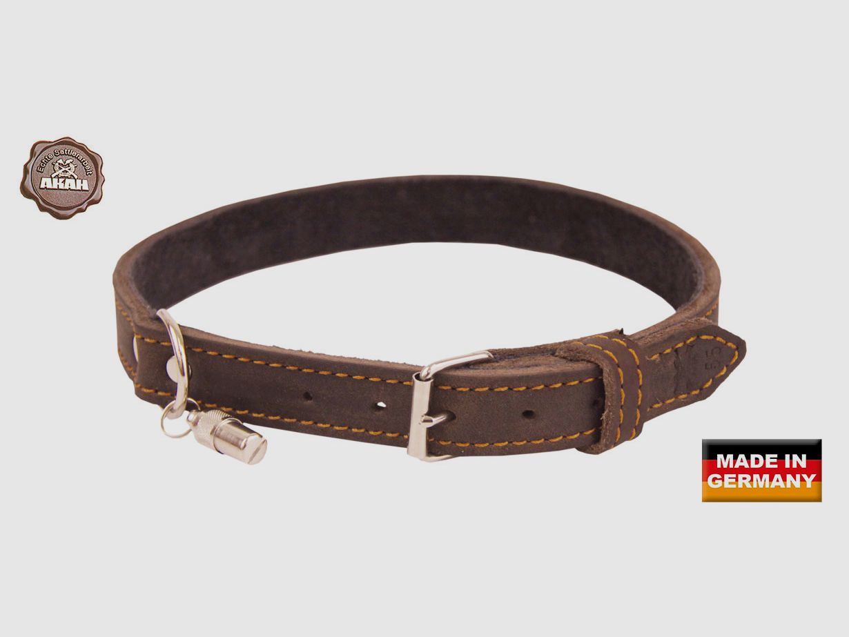 Halsband, genietet, aus Ölleder, 40 cm