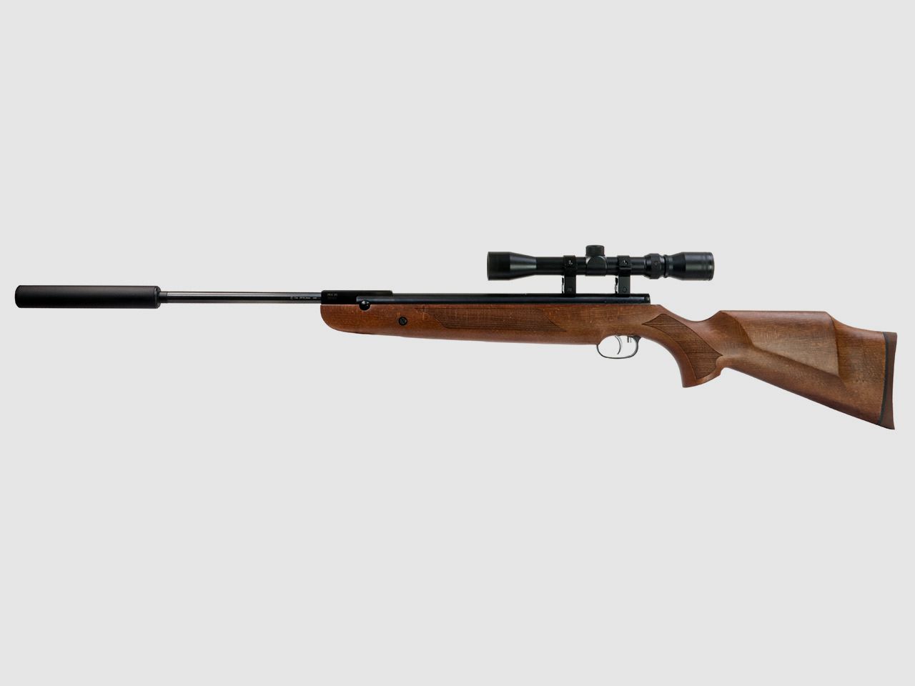 Knicklauf Luftgewehr Weihrauch HW 95 Luxus SD Buchenholzschaft 1/2 Zoll UNF SchalldĂ¤mpfer Kaliber 5,0 mm (P18)