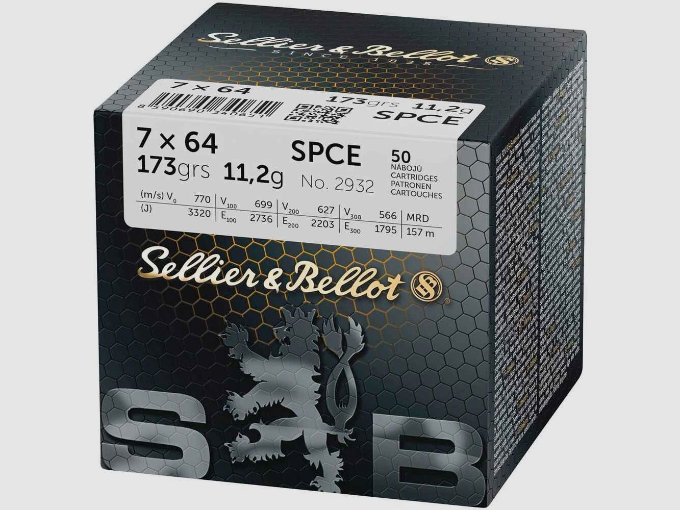 7x64 partial jacket CE 11.2g/173grs. Sellier & Bellot