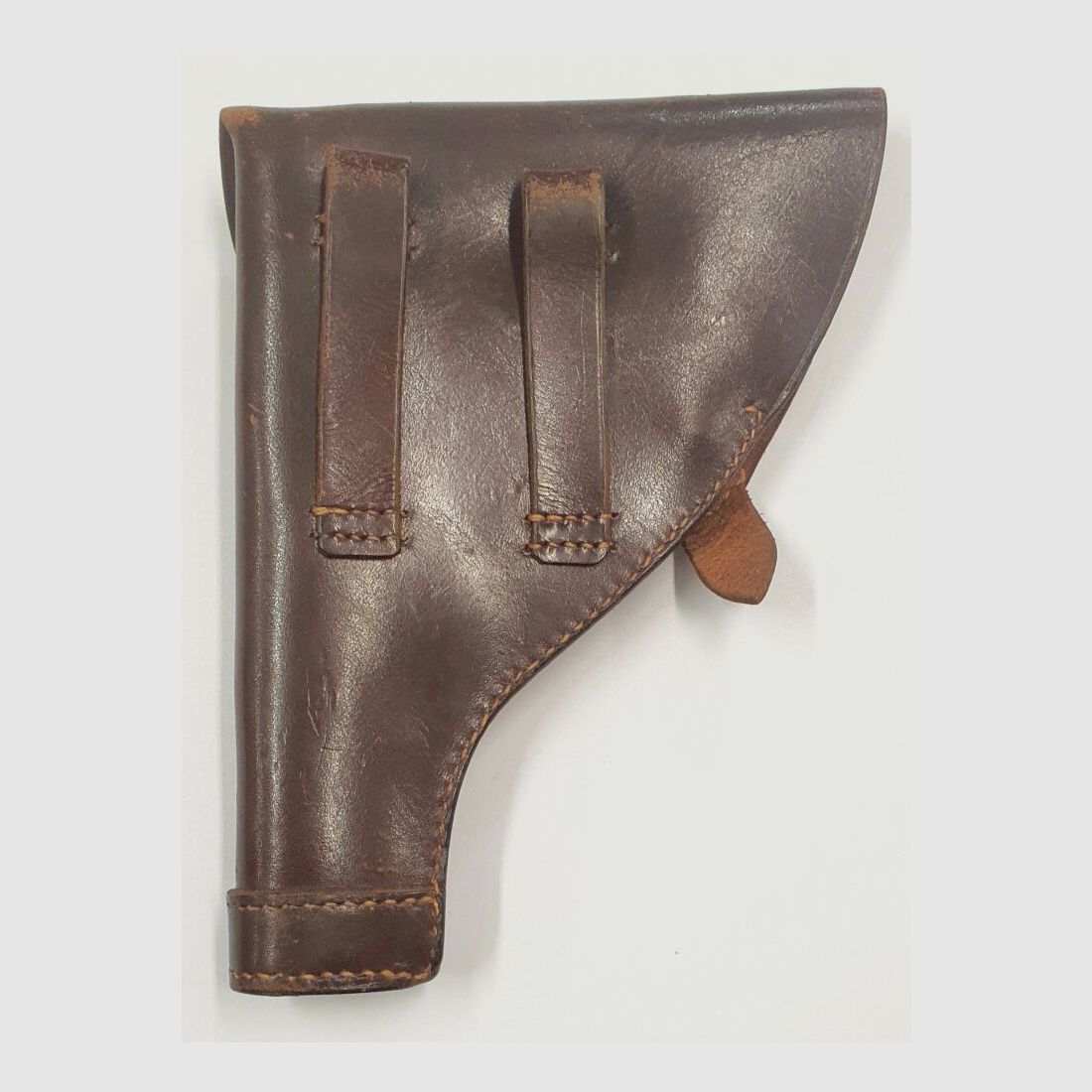 CARR FAST .CO leather holster CARR FAST .CO Boston for P38, P01 with magazine pockets, brown leather, right