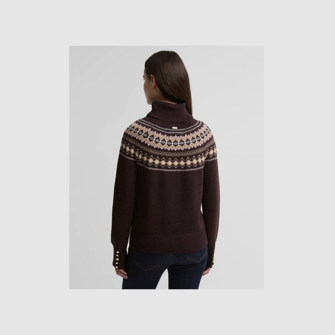 Barbour D-Rollkragen-Pullover Darwen mit Fair Isle Muster, Bild 8 von 12
