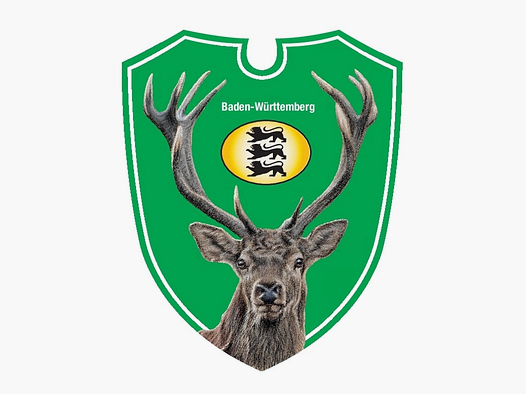 Podwójna optyka samochodowych znaków myśliwskich herb stanu