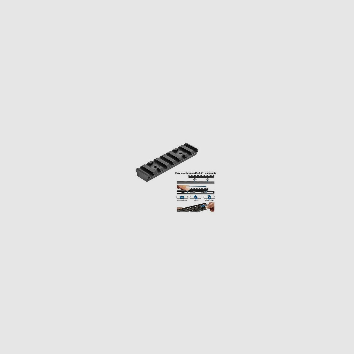 RAIL PICATINNY/WEAVER 8 SLOT FÜR HANDSCHEIN UTG LEAPERS MODELL M-LOK