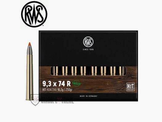 20 Munitions RWS cal 9.3X74R 250gr HIT