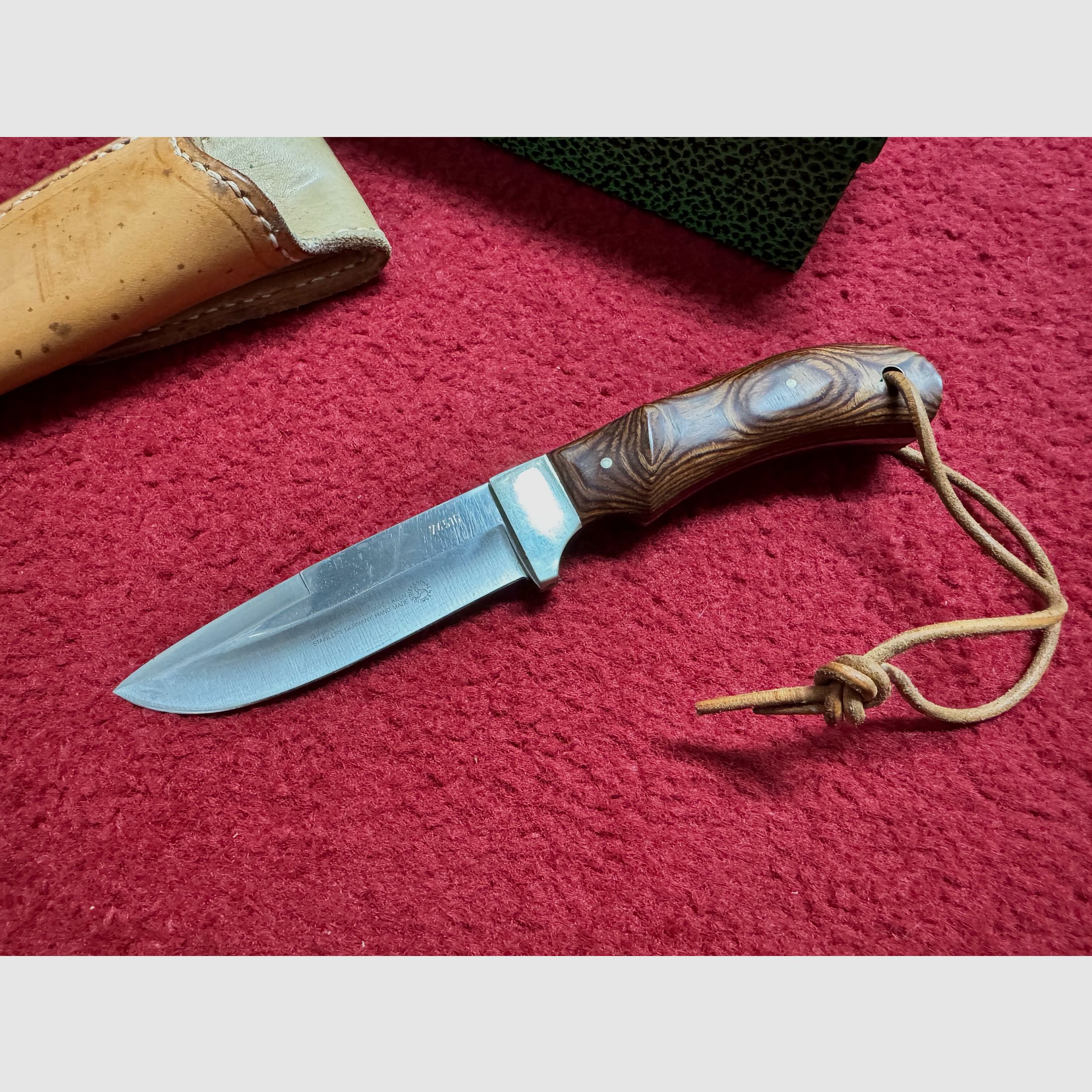 Diefenthal Solingen full integral hunting knife 74516 – rare collector’s set with original box & certificate