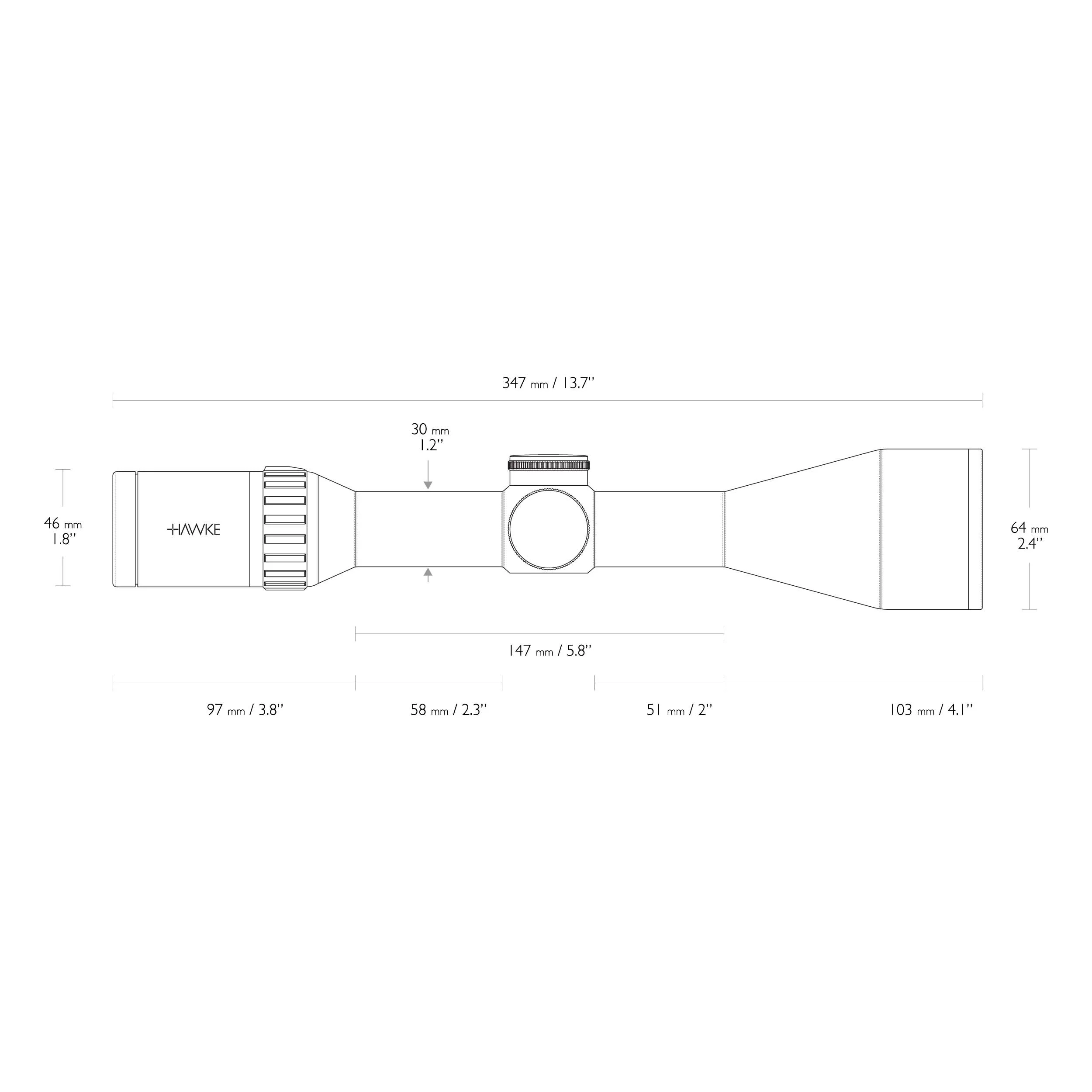 Luneta celownicza Hawke Endurance 30 WA 3-12x56 LR Dot 8x, zdjęcie 8 z 32