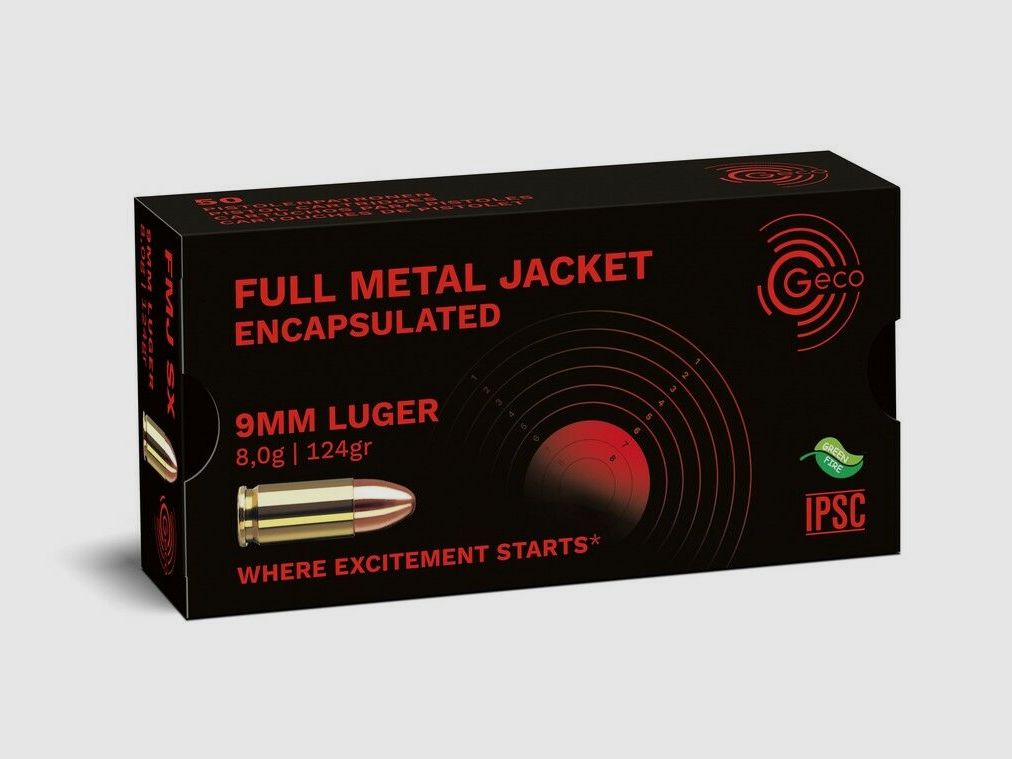 Geco 124grs FMJ SX 50STK 9mmLuger