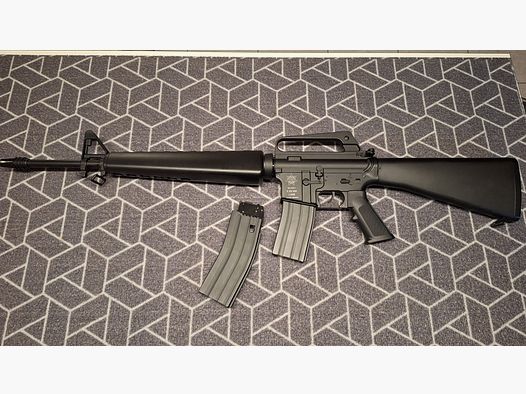 M16A1 VN fucile d'assalto Vietnam, metallo pieno, CO2 calibro 4,5BB, 2xCaricatore-Nuovo!