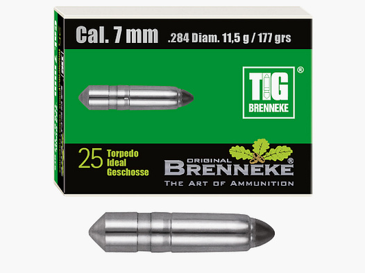Proiettile Brenneke 7mm (.284) TIG 11,5g / 177grs 25 pezzi