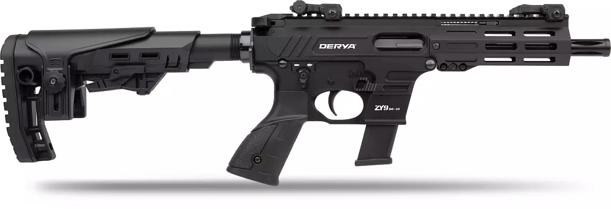 DERYA ZY9 Kal. 9x19 Lauf von 18 cm Schwarz Hebelverschluss Dual-System, Bild 1 von 6