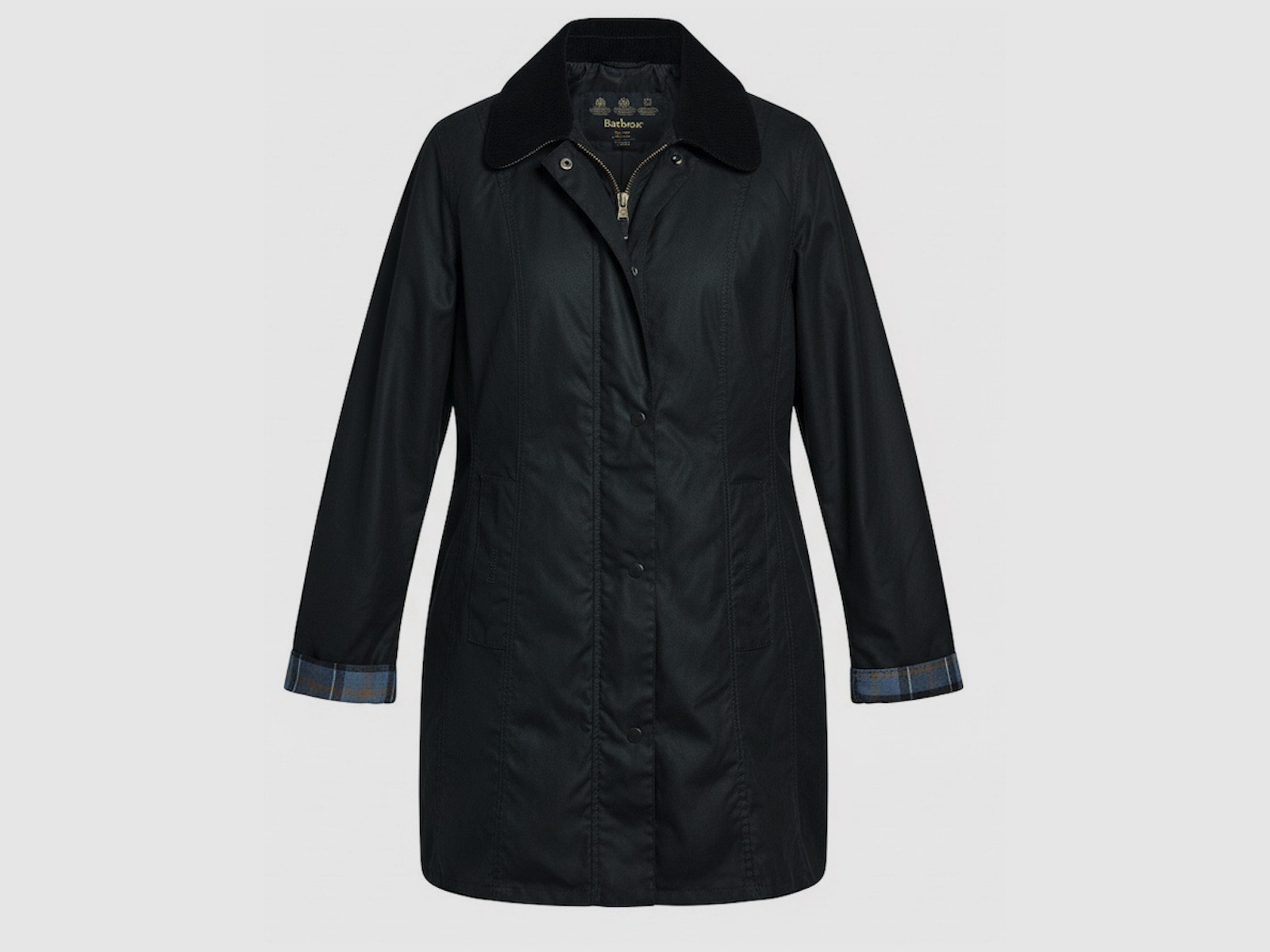 BARBOUR Belsay Chaqueta de Cera para Mujer Negra