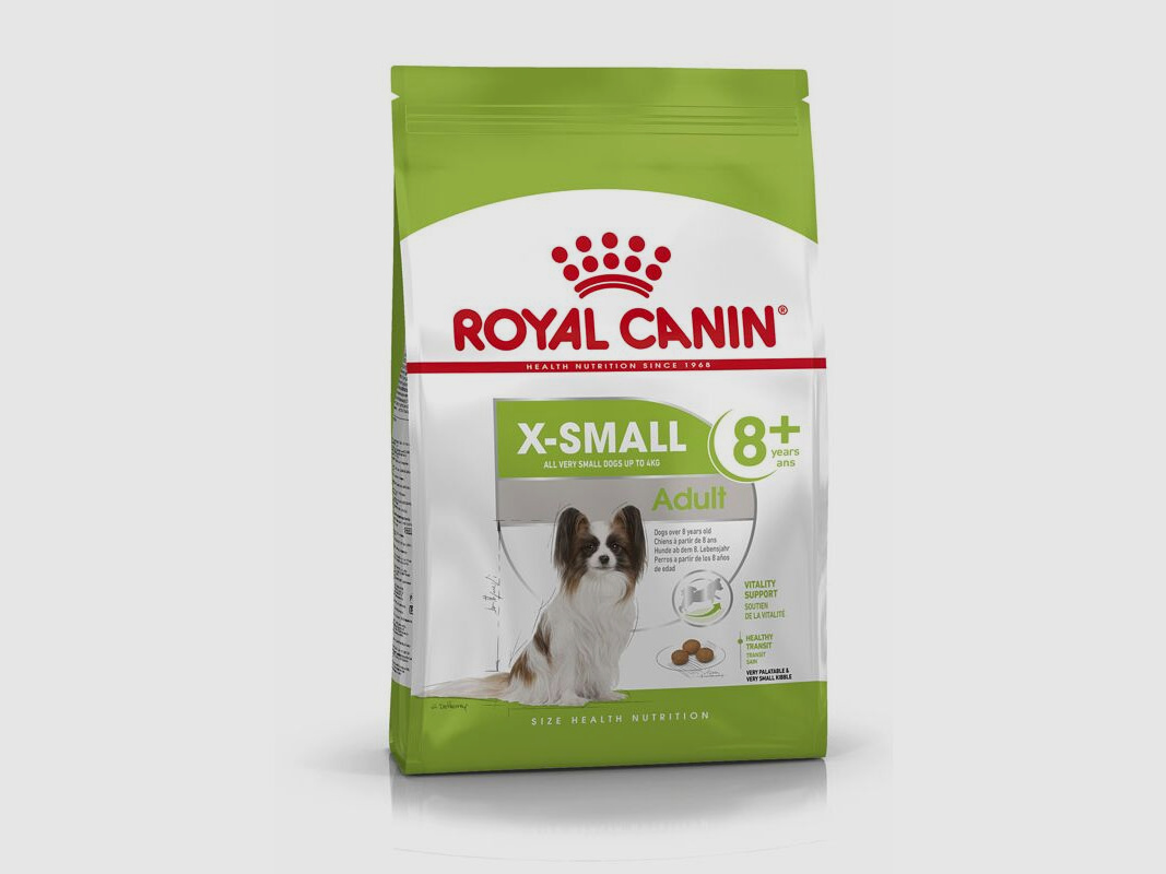 ROYAL CANIN Ältere Sehr Kleine Hunde Trockenfutter X-Small Adult 8+ 3 Kg