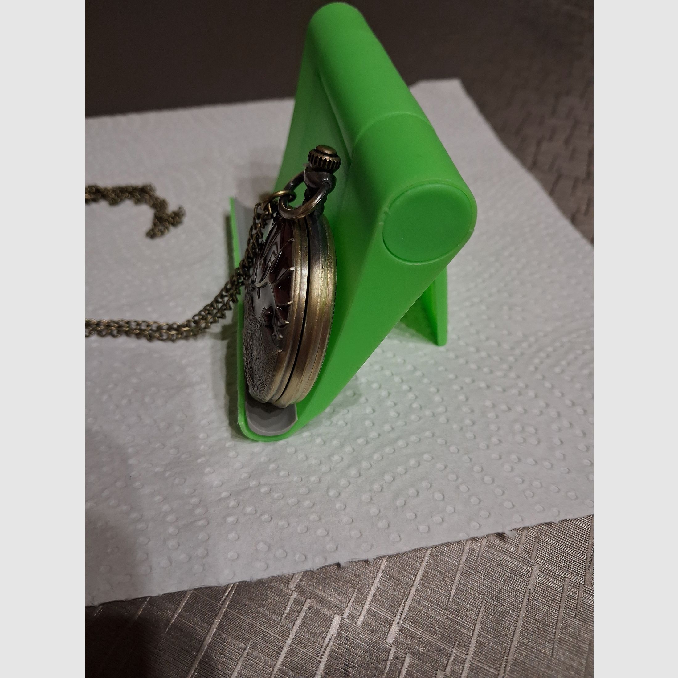 Taschenuhr mit Jagdmotiv 