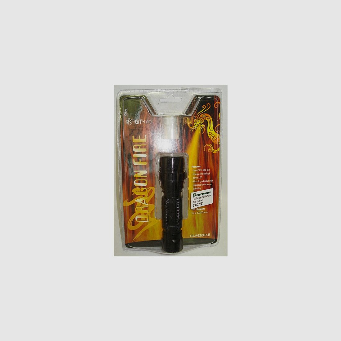 Handlampe Cree-E Q5 LED - 230 Lumen,2xCR123A