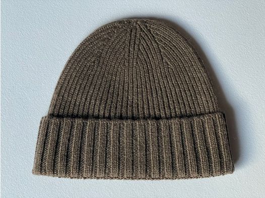 ROSI COLLECTION Berretto in Cashmere a Costine Taupe