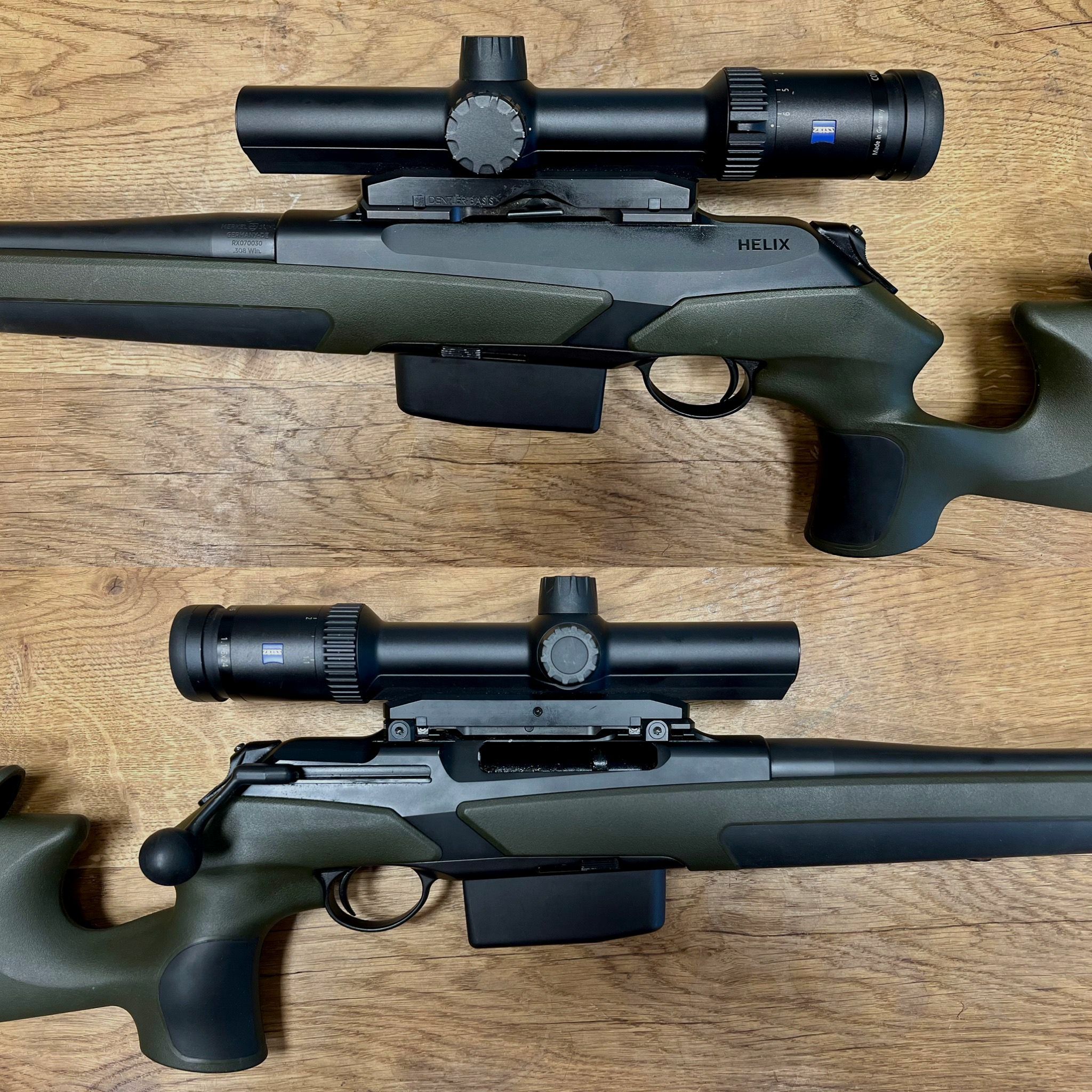 Merkel mit Zeiss Drückjagdglas Conquest V6 1,1-6x24 Helix Speedster Conquest V6