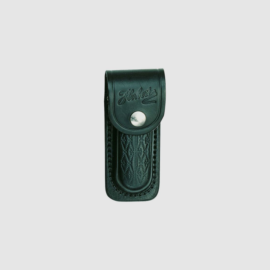 Messer Etui fĂĽr Messer mit HeftlĂ¤nge 13 cm Leder schwarz geprĂ¤gt