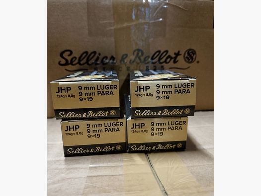 Amunicja 9mm Luger JHP S&B 8,0g