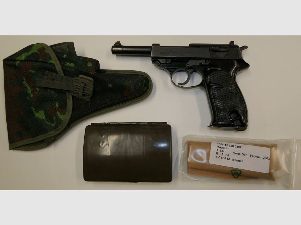 Waffenfabrik Walther Ulm Donau Pistole Walther P38 im Kaliber 9mm Para Inkl. Zubehör