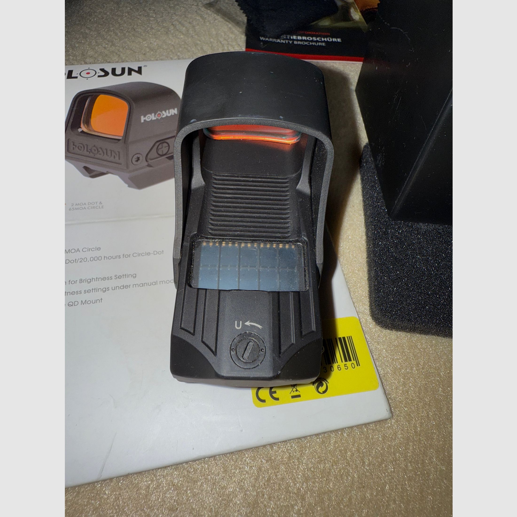 HOLOSUN HS510C mit Picantinny Adapter komplett mit Box
