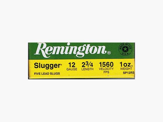 REMINGTON Cartouche de Fusil SLUGEER 12