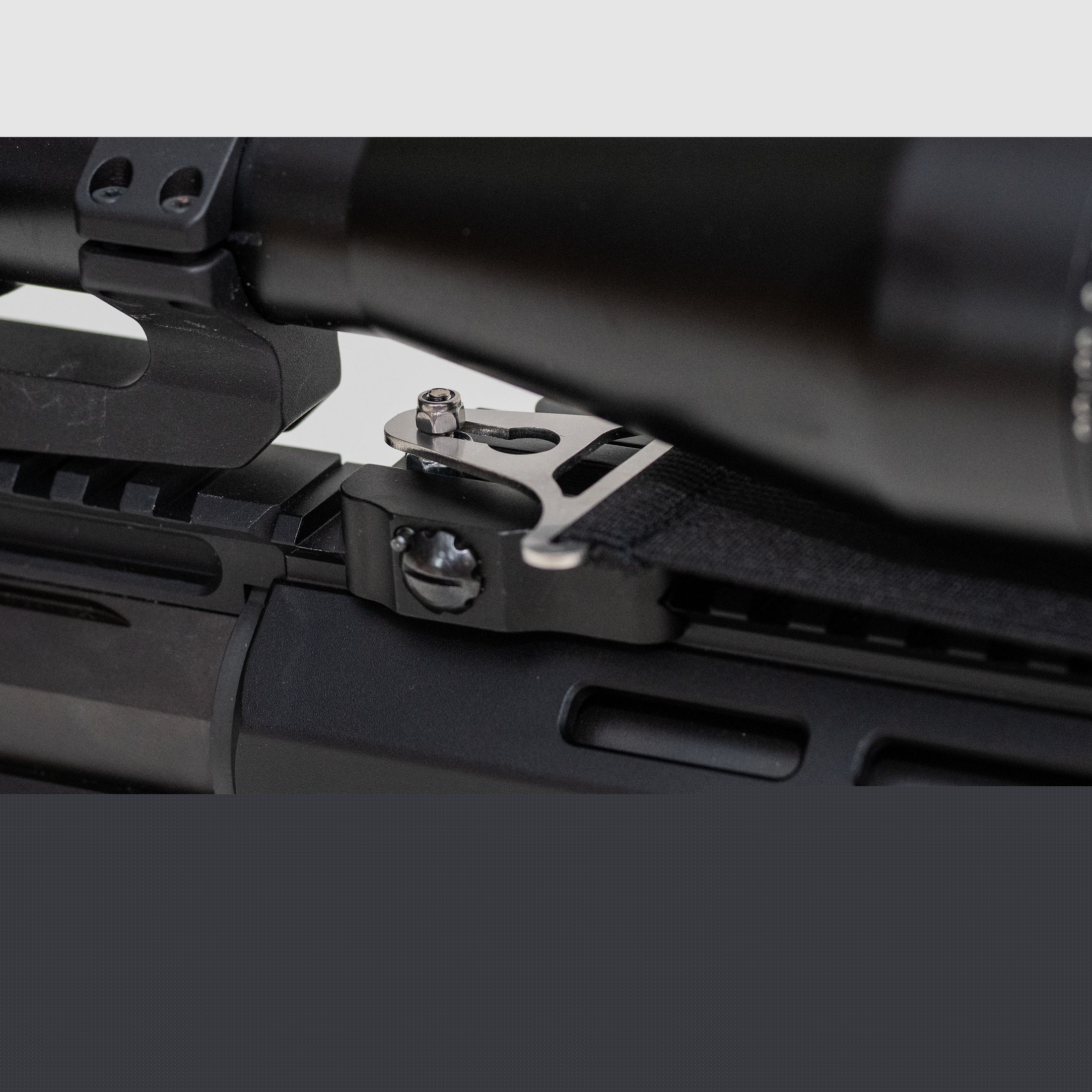 Nastro universale Flimmerband Hitzeband Flimmerschutz Mirage con sgancio rapido Picatinny da 60 mm