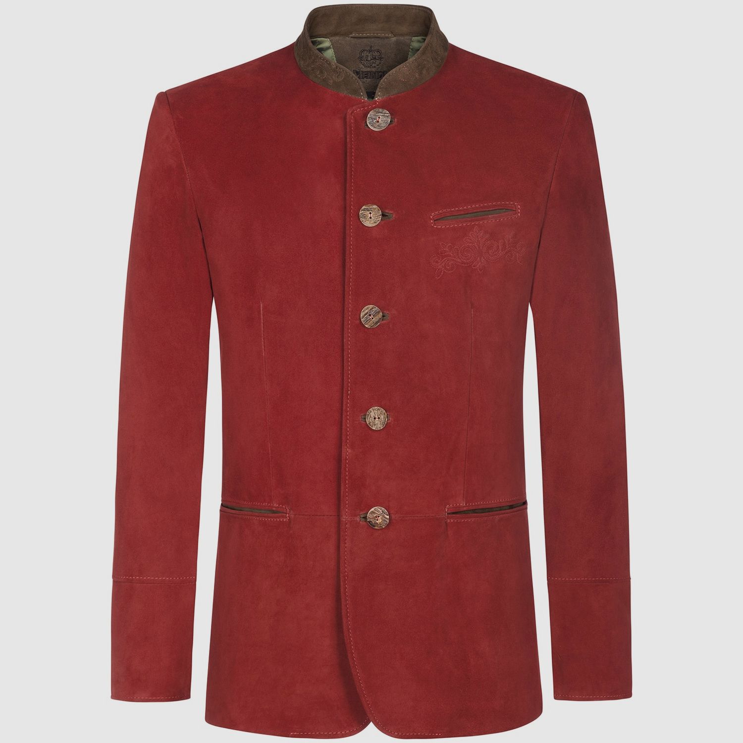 Veste en cuir Meindl Fabrizio en rouge, image 1 sur 2