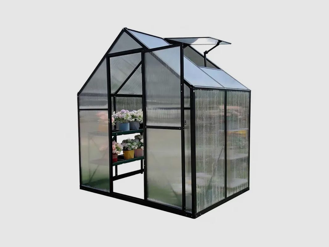 Gewächshaus aus Aluminium und Polycarbonat 2,11 m² - 119x177x192cm -, Bild 4 von 11