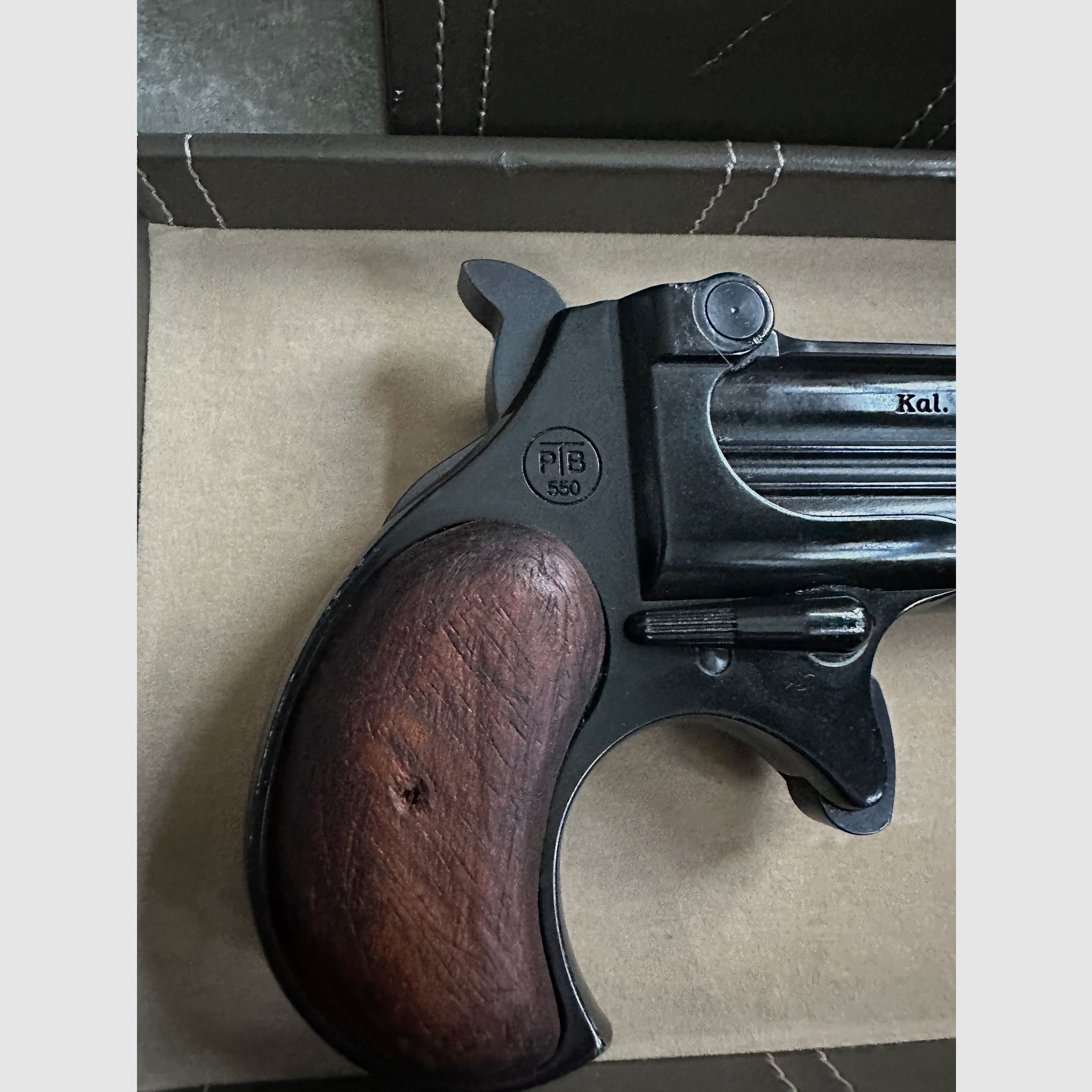 Noris Twinny cal. 9mm Knall / Gas con impugnature in legno PTB 560