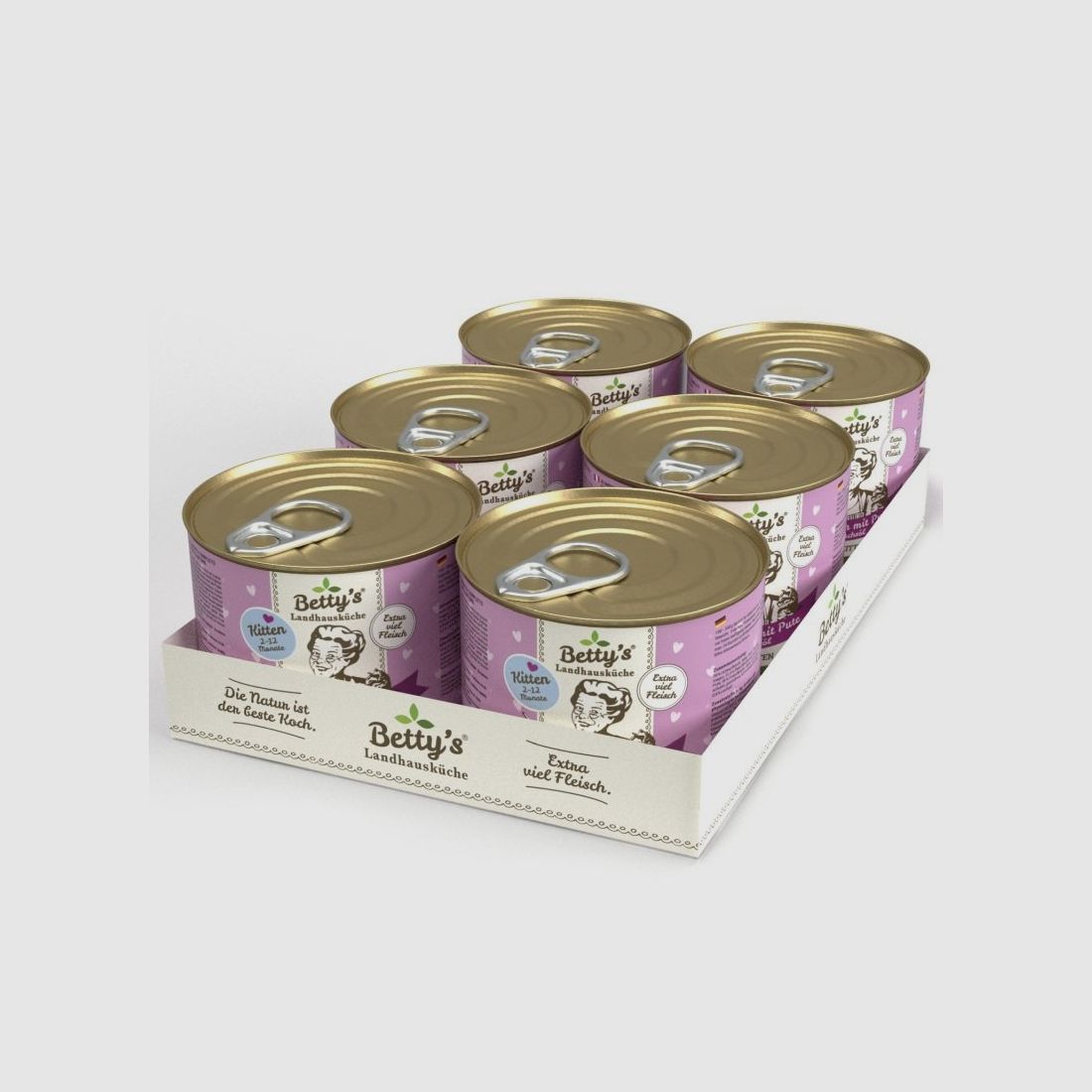 Betty's Landhausküche Kitten Hühnchen mit Pute 6 x 200g