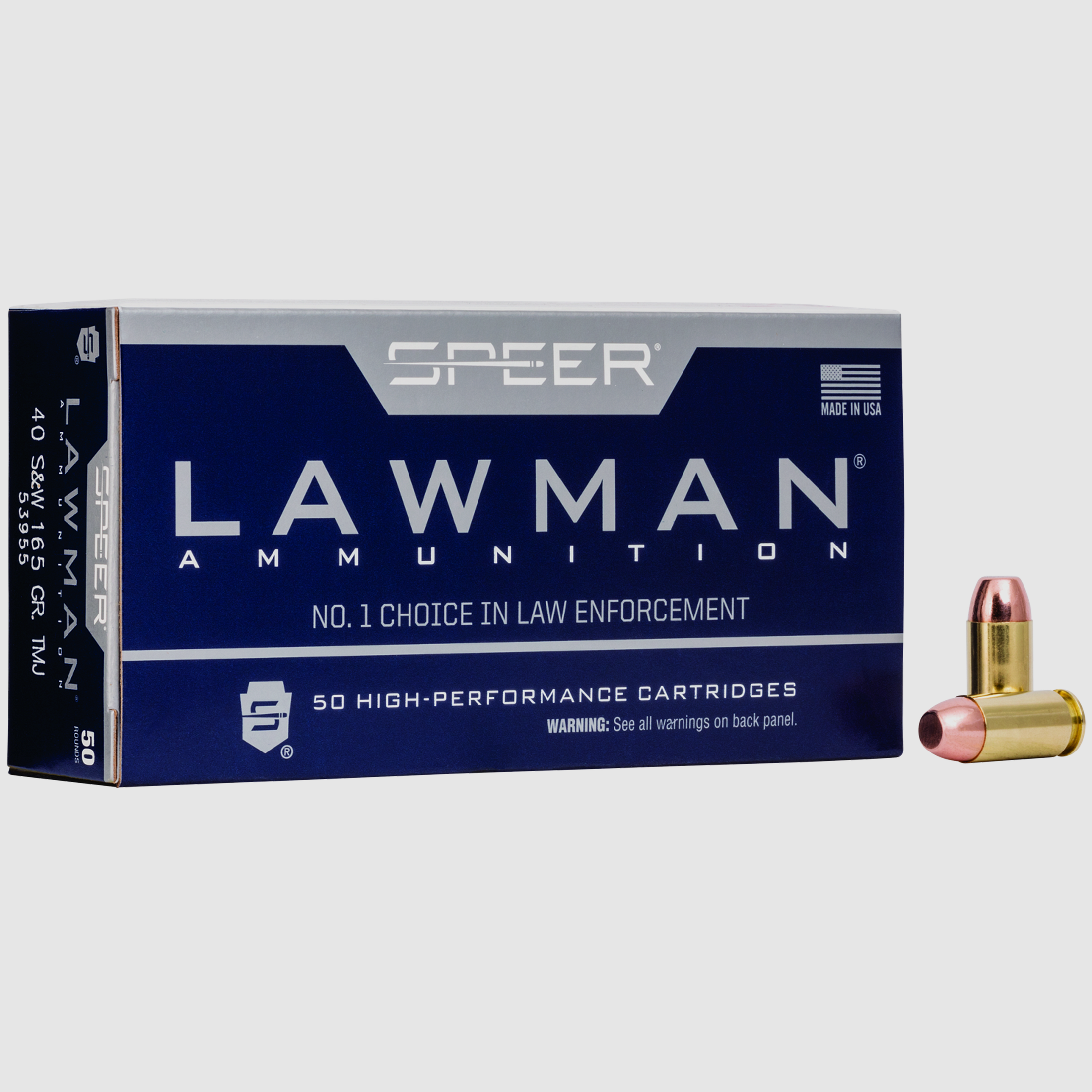 Speer Lawman .40 S&W 10.7g Total Metal Jacket Handgun Training Ammunition, image 1 of 2