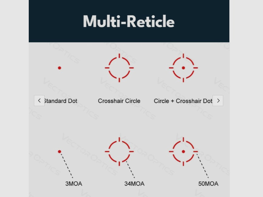 Vector Optics SCRD-M36 Frenzy-X 1x22x26 MOS Multi Reticle - Leuchtpunktvisier