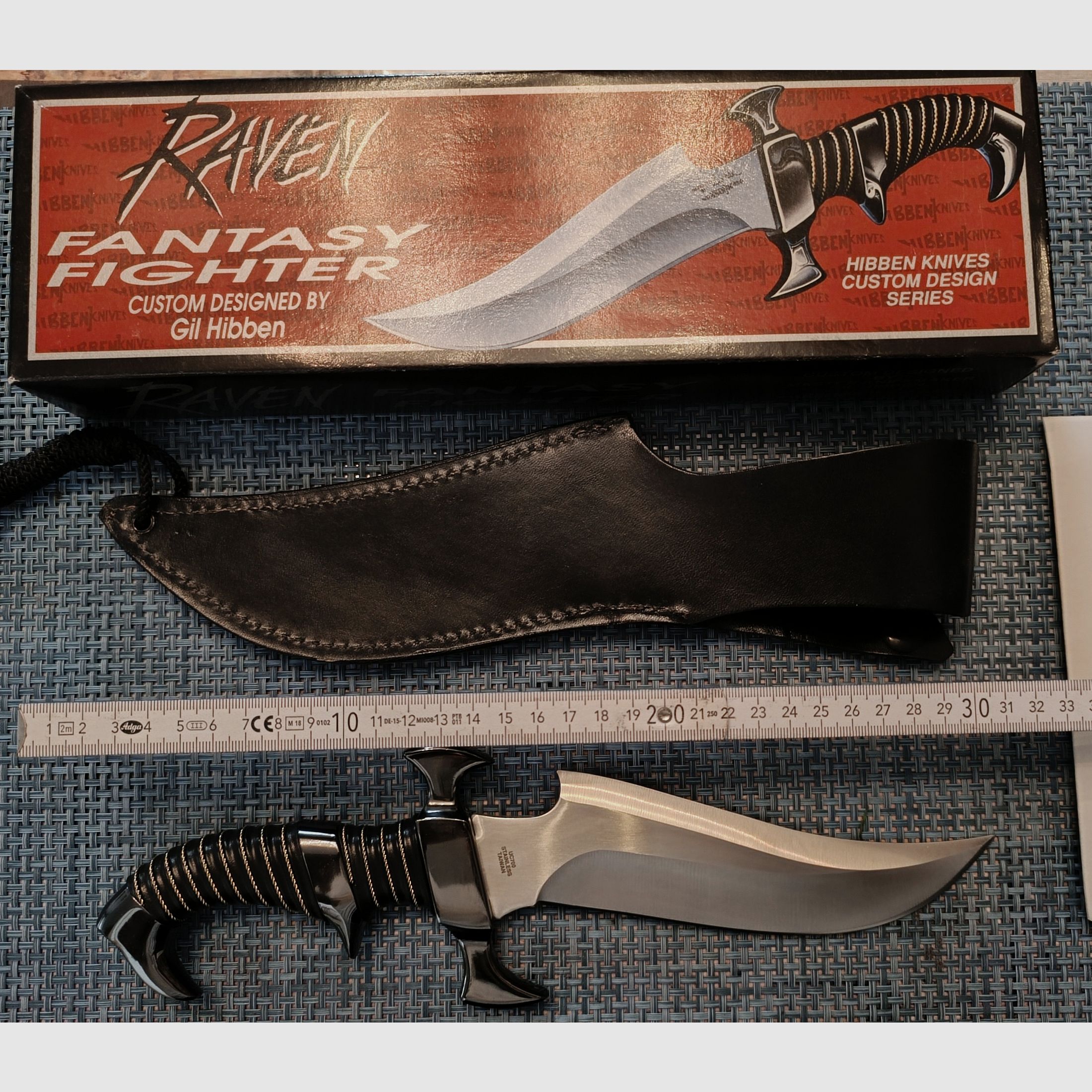Cuchillo de colección Raven Fantasy Fighter Gil Hibben Bowie cuchillo de caza