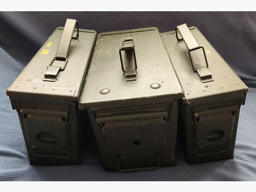 3x Boîte à munitions Boîte à cartouches Boîte à munitions Boîte en métal
