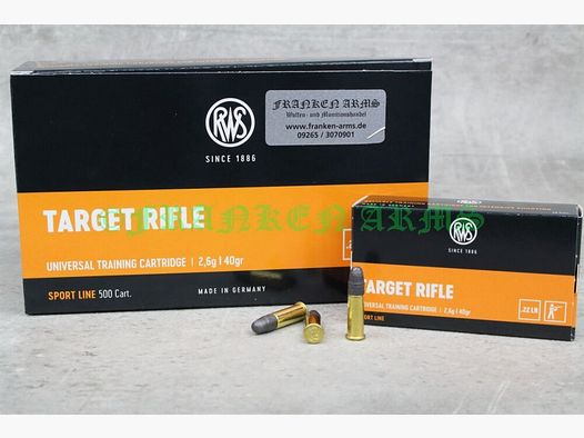 RWS Rifle de Tiro .22 l.r. 40gr. 2,6g 50 piezas precios por cantidad