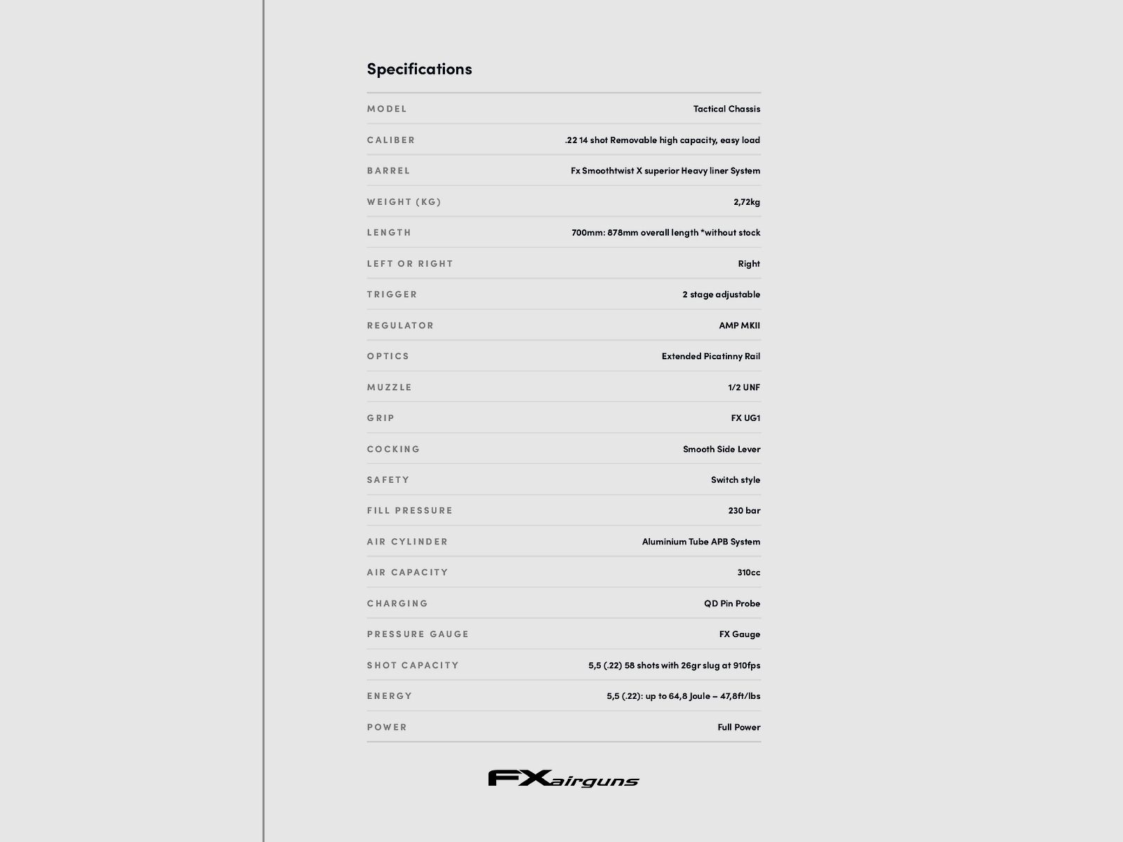 FX Airguns DRS Tactical 700 FAC Kaliber 5,5