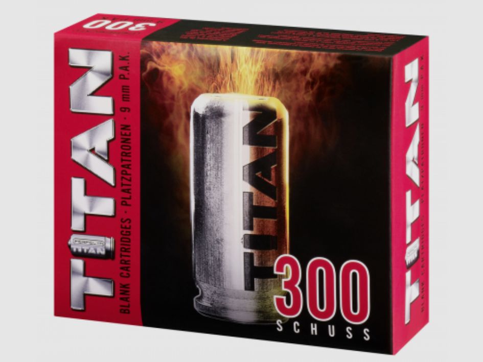 Umarex 4.1312 Perfecta Titan blank cartridges 9 mm P.A.K. 300 pcs Pyro