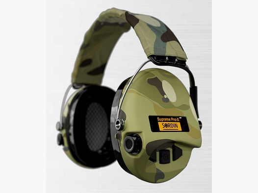 Sordin 75302-X-08-S Electronic Hearing Protection Supreme Camo Pro X LED Headband