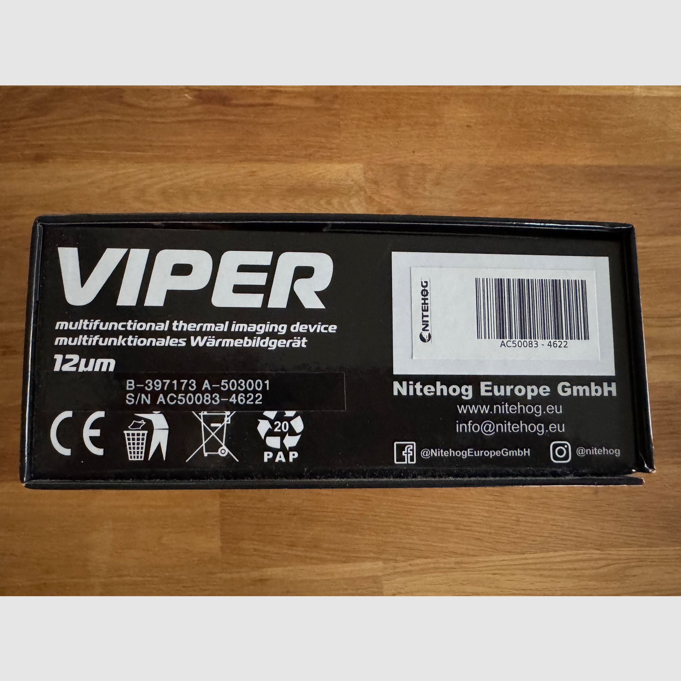 Nitehog TIR-M35 AC Viper Wärmebildvorsatzgerät (Gen. 1) SOFORT EINSETZBAR, da geladene) Batterie und 62er Rusan-Adapter inklusive