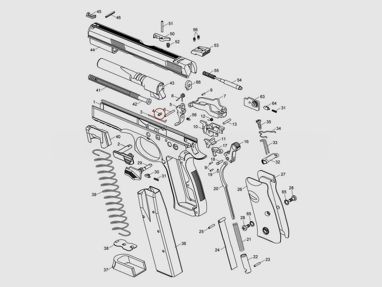 Spring pin CZ SP-01 slide stop, image 2 of 2