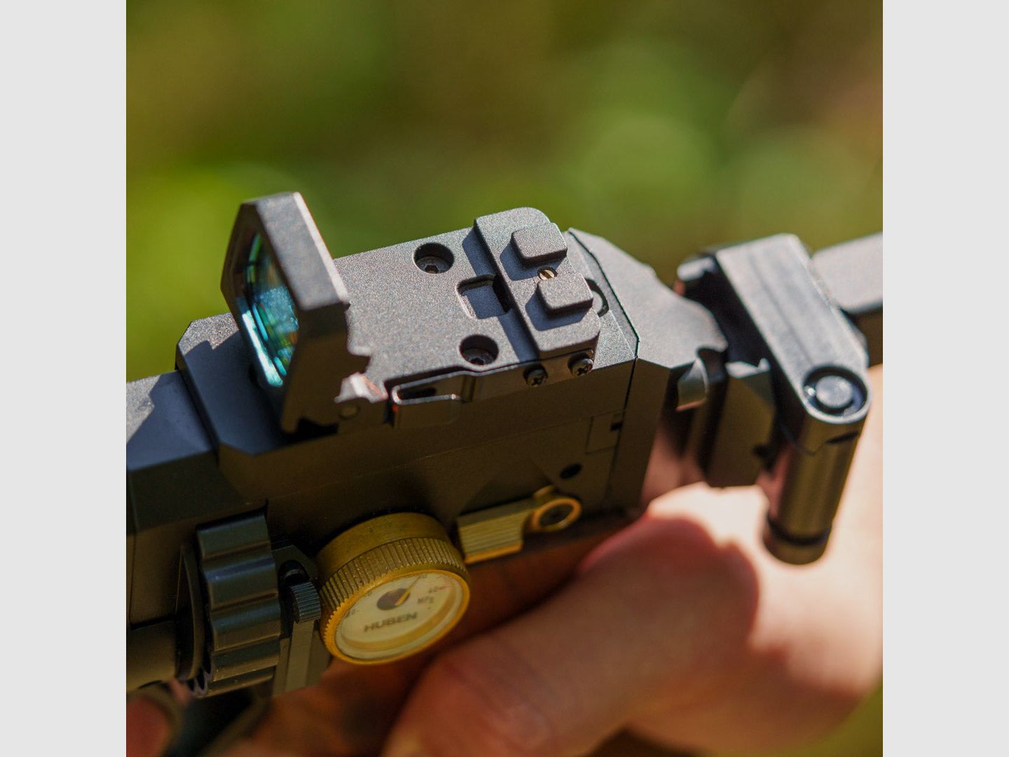 KOMBI | RED DOT SIGHT MOUNT rail + buttstock adapter | CNC ALU | black anodized | Huben GK1 | RMR 3.0