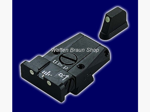 Visées LPA pour armes de poing SPR62BN MARRON. GP VIGILANTE, GP MKII, GP PRACT., GP 40 S+W / 3-DOT-SY