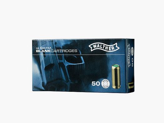 Carl-Walther 9mm P.A.K. knalpatronen 50-pack
