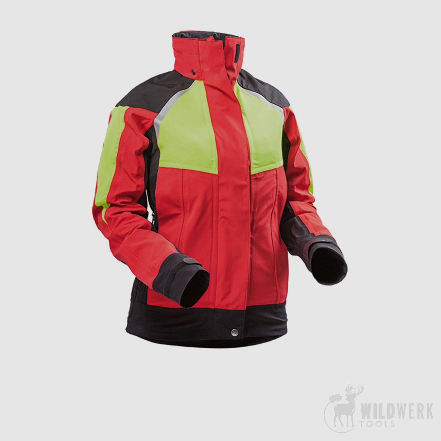 Pfanner Ventura Rain Jacket, Color Red - Neon Yellow