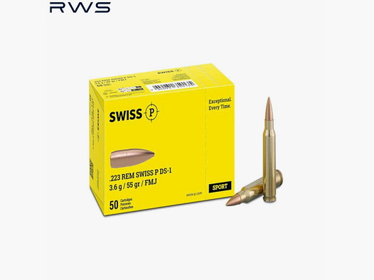 SWISS P .223 Rem. DS-1 3.6g/55gr. 50 pcs.