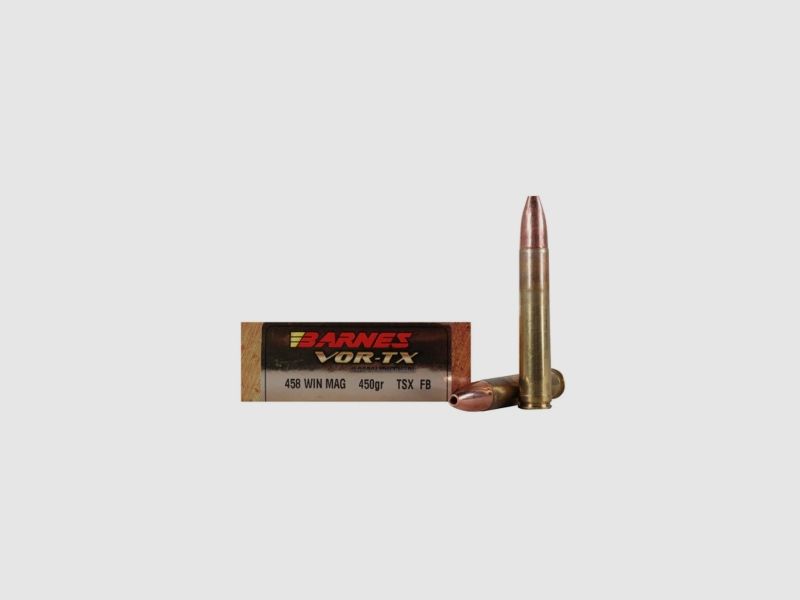 Barnes VOR-TX Safari .458 Win. Mag. 450GR TSX Flat Base 20 Patronen