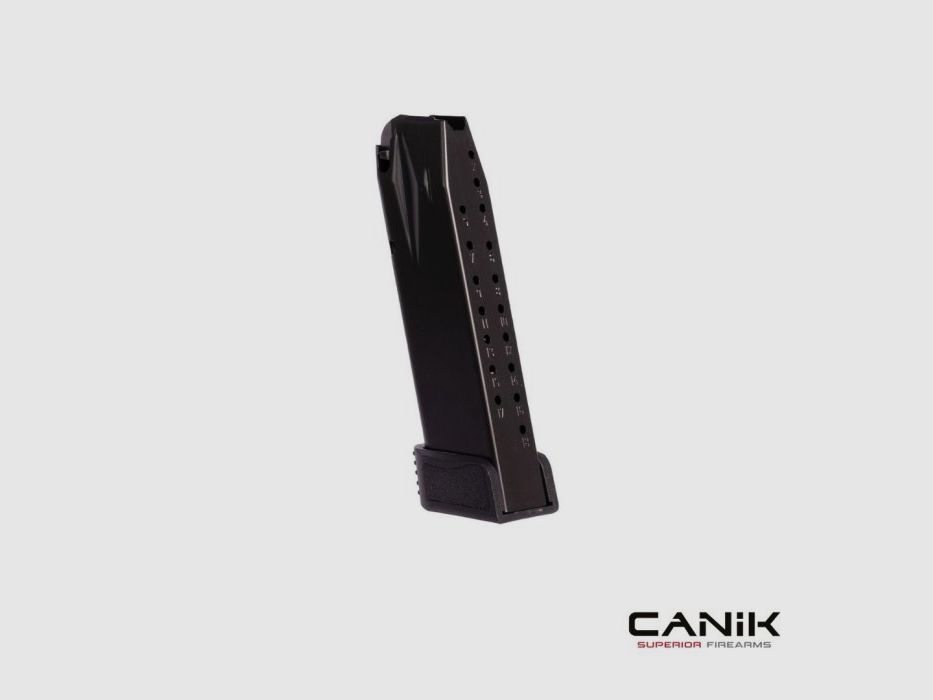 Magazynek z polimerową stopką z uchwytem 15 (+3) nabojowy do compact CANIK, zdjęcie 1 z 3