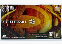 Federal .308 Win. FUSION 10.7g/165gr. Rifle Cartridges