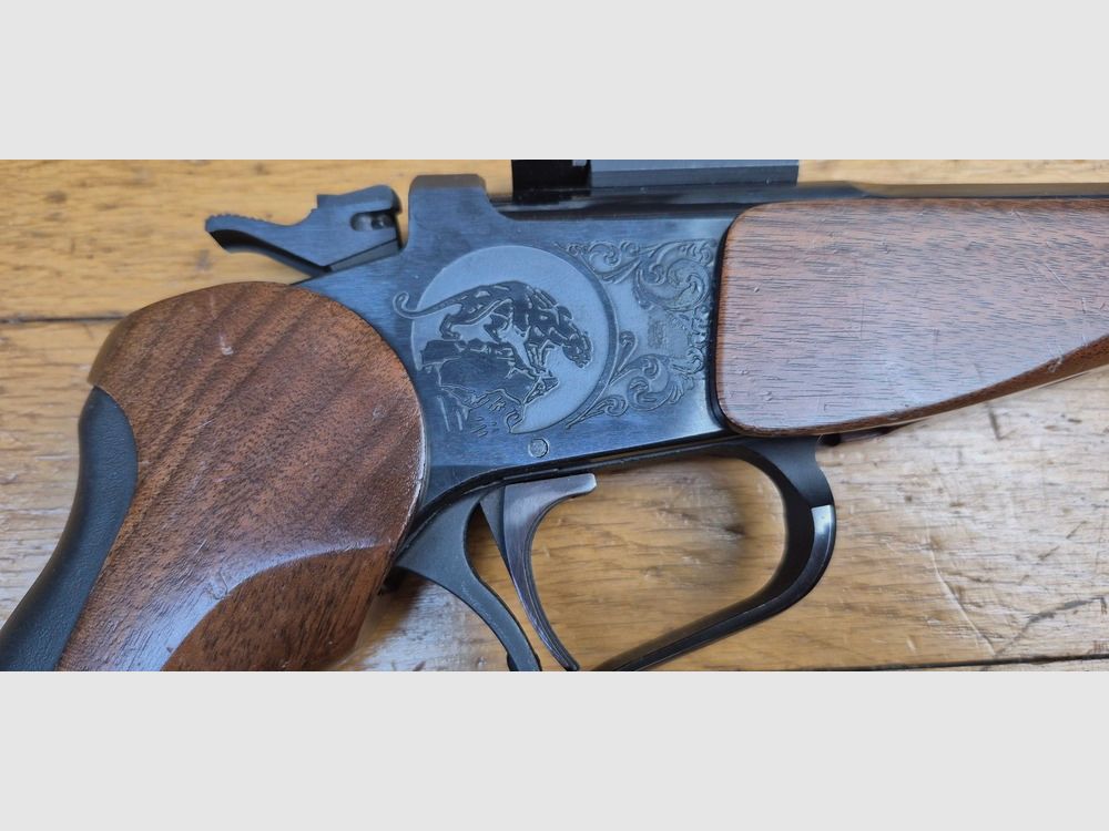Schöner Thompson Center Pistol – Modell Contender – Lauf 10 Zoll – Kaliber 22LR – Rochester-Waffen aus 1988 – Schöne Hölzer – Wunderschöner Lauf – Exzellente Mechanik – Sehr guter Zustand, Bild 5 von 27