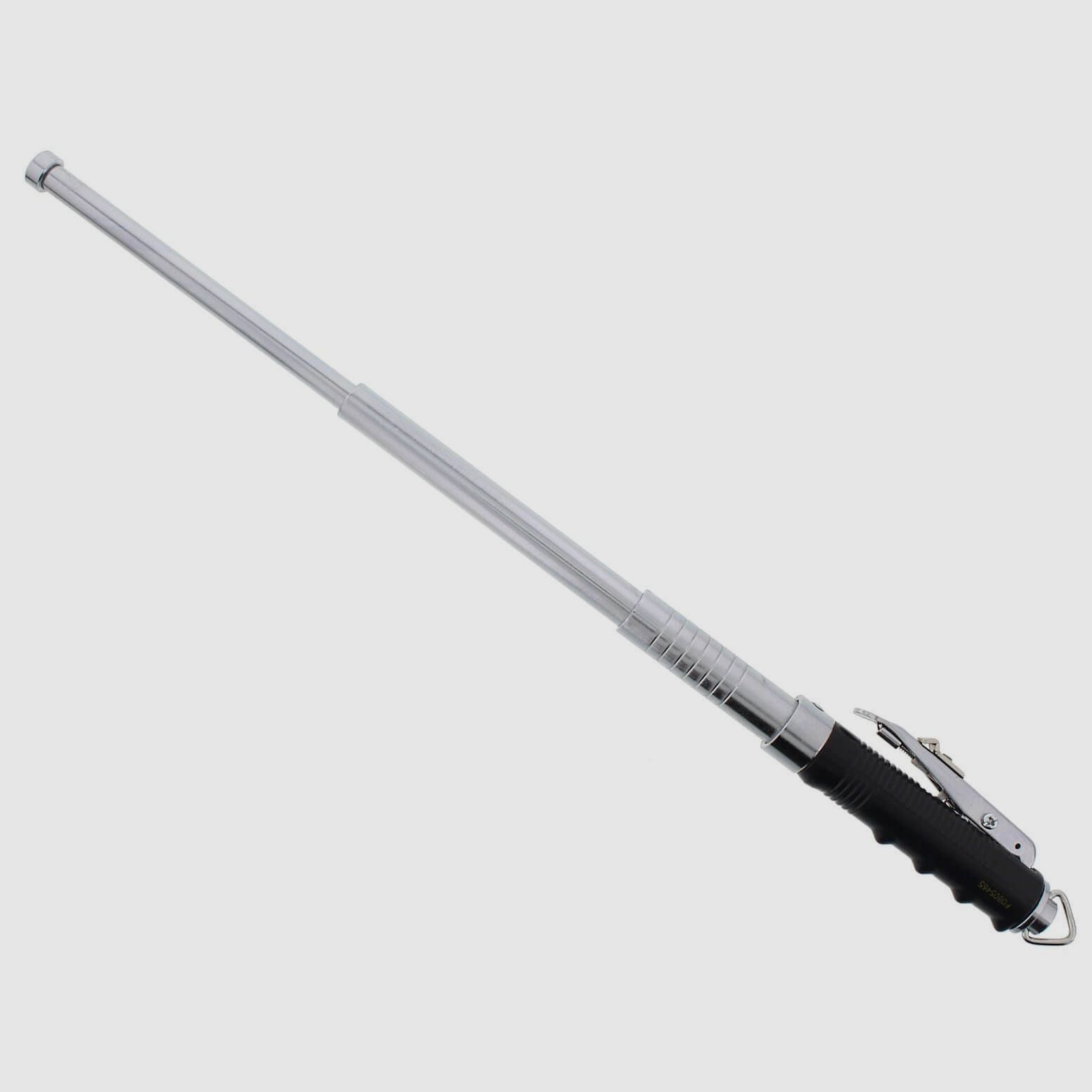 Automatik Teleskopschlagstock 19,5'' mit Gürtelholster - Silber